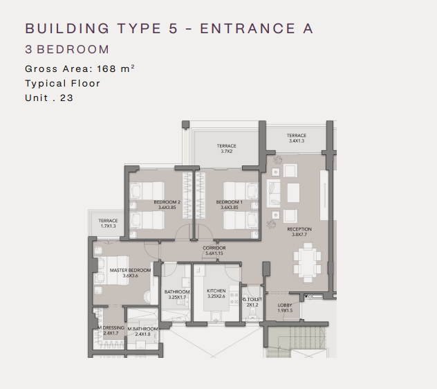 Floor plan for apartment at Club Hills Residence