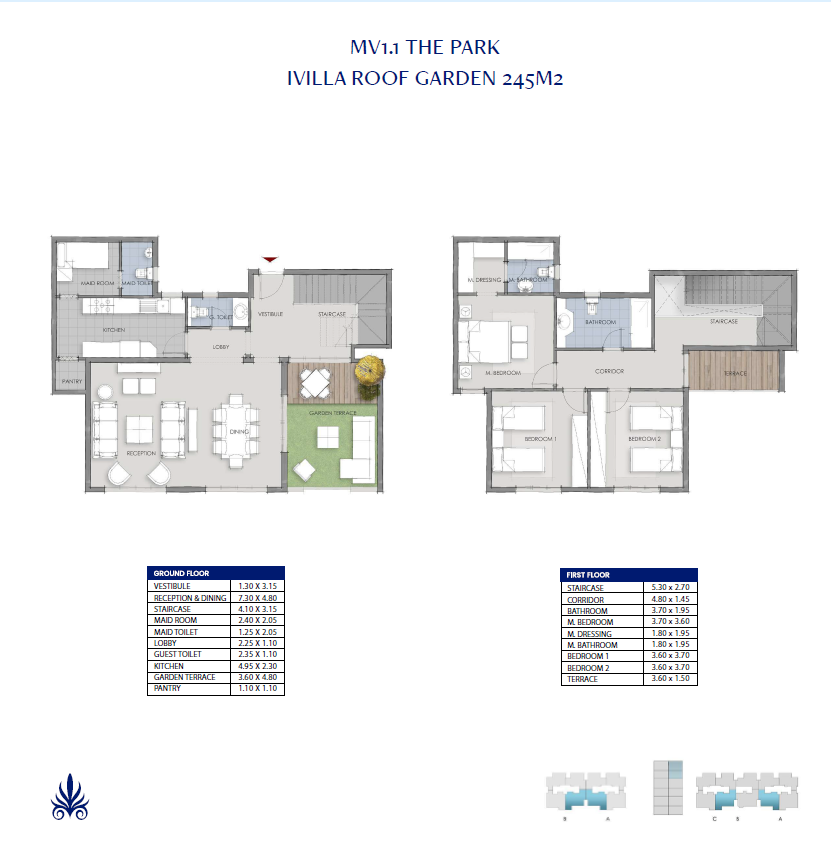 Floor plan for villa at The Park-Mountain View 1.1