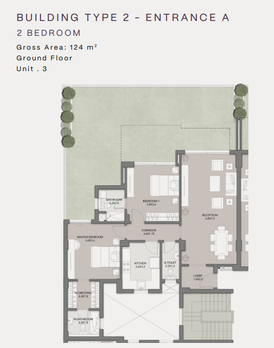 Floor plan for apartment at Club Hills Residence