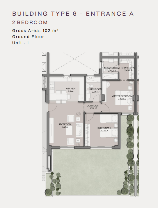 Floor plan for apartment at Club Hills Residence