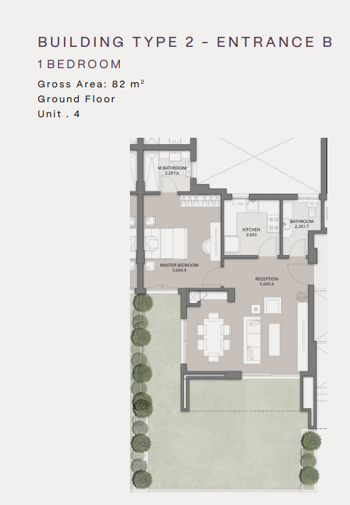 Floor plan for apartment at Club Hills Residence