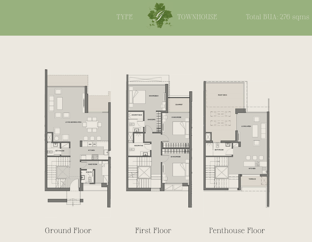 Floor plan for townhouse at Marsa Baghush