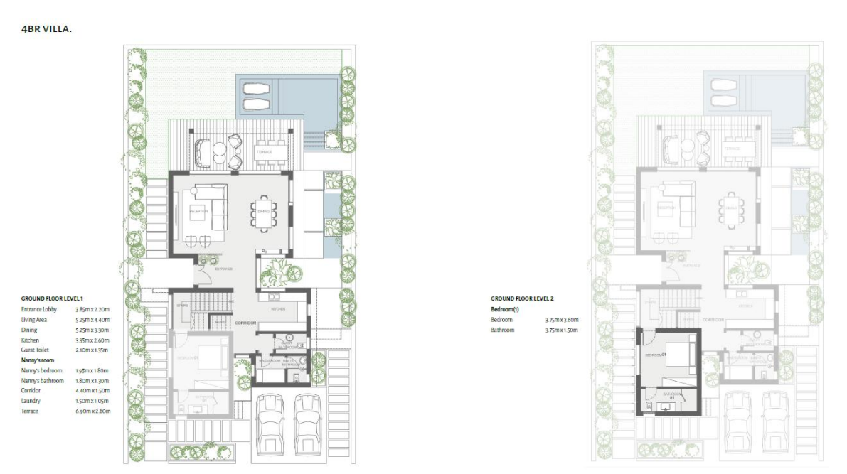 Floor plan for villa at The Med