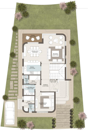 Floor plan for villa at Koun