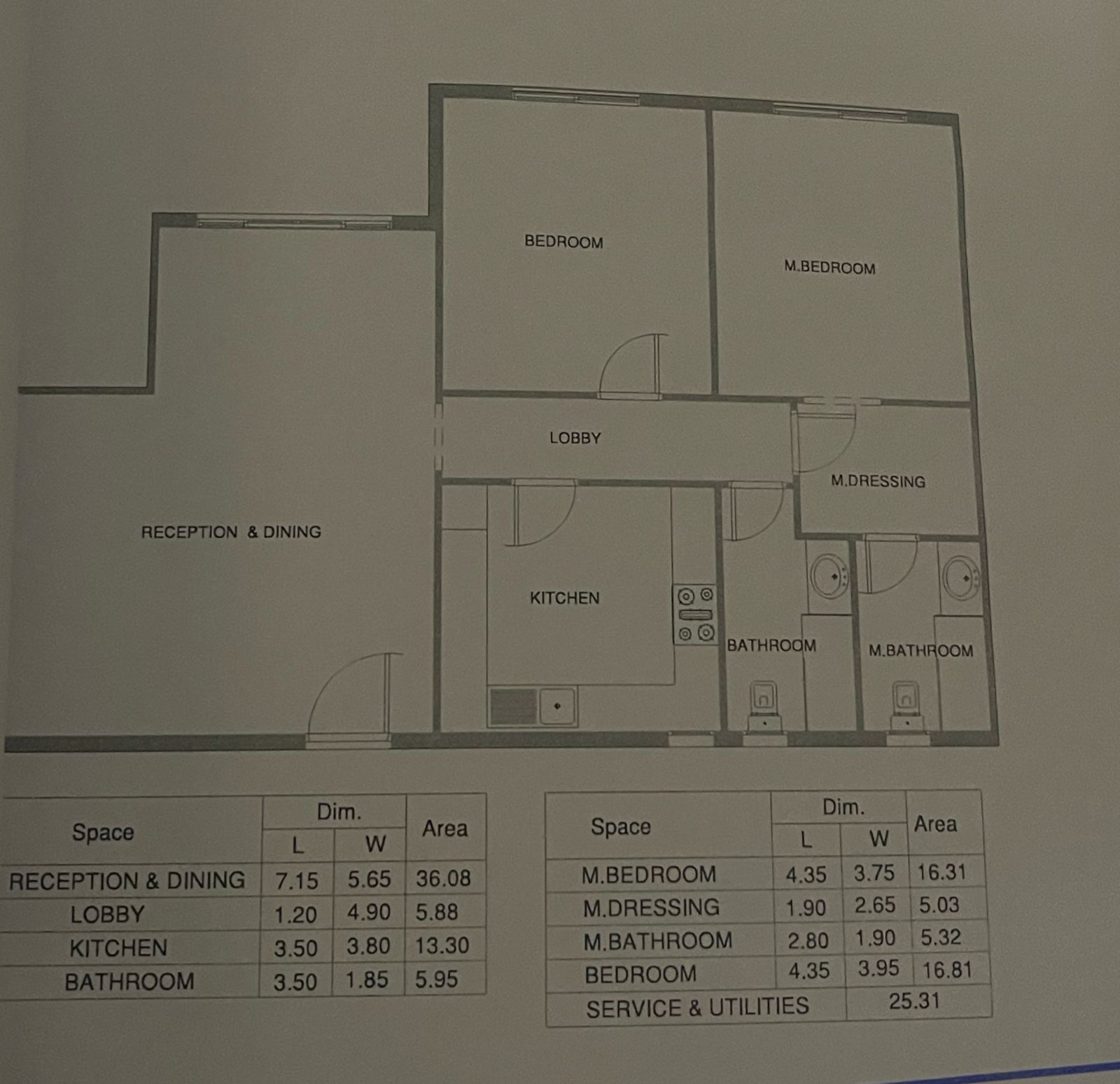 Floor plan for apartment at Aliva Mountain View Mostakbal City