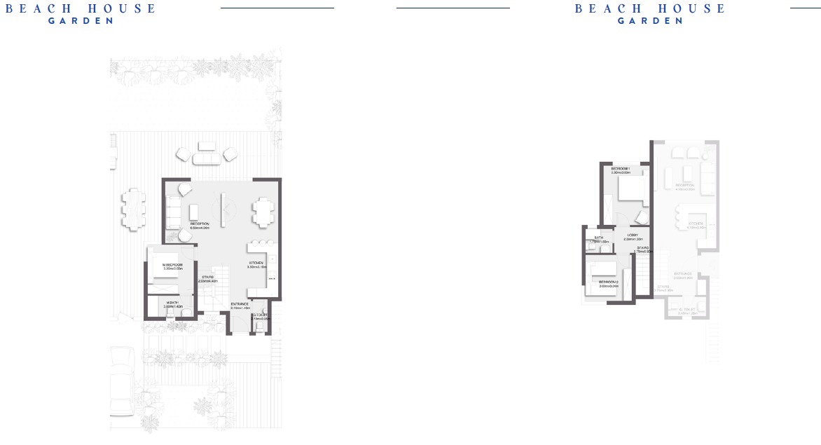 Floor plan for duplex at Plage