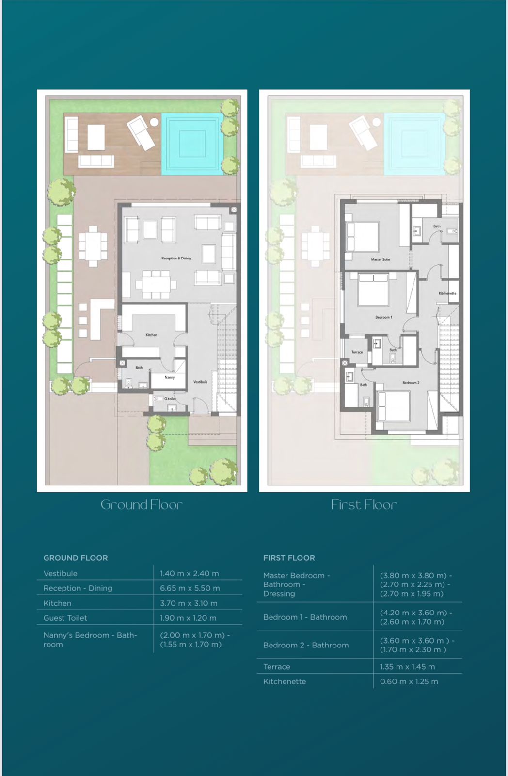 Floor plan for villa at Badya
