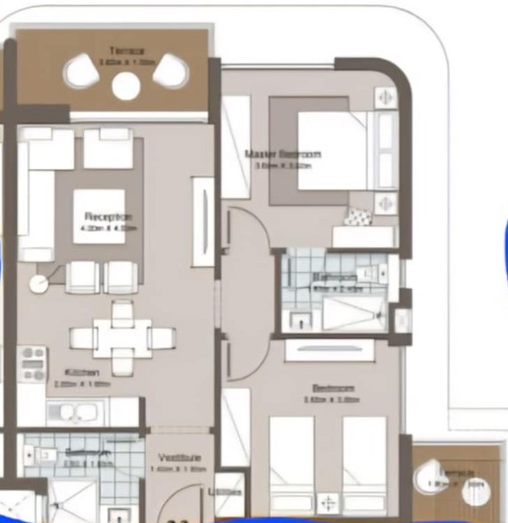 Floor plan for chalet at Koun