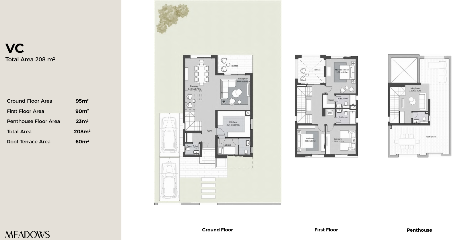 Floor plan for villa at SODIC East