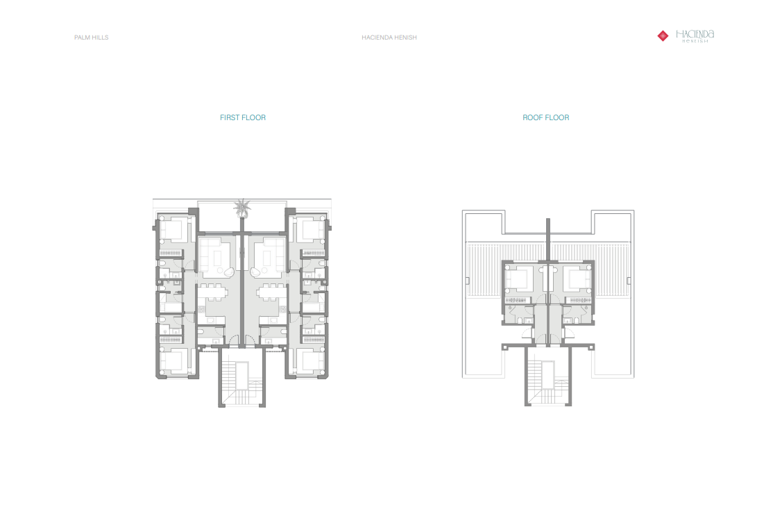 Floor plan for penthouse at Crystal Bay - Hacienda Heneish
