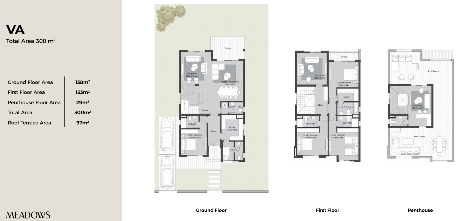 Floor plan for villa at SODIC East