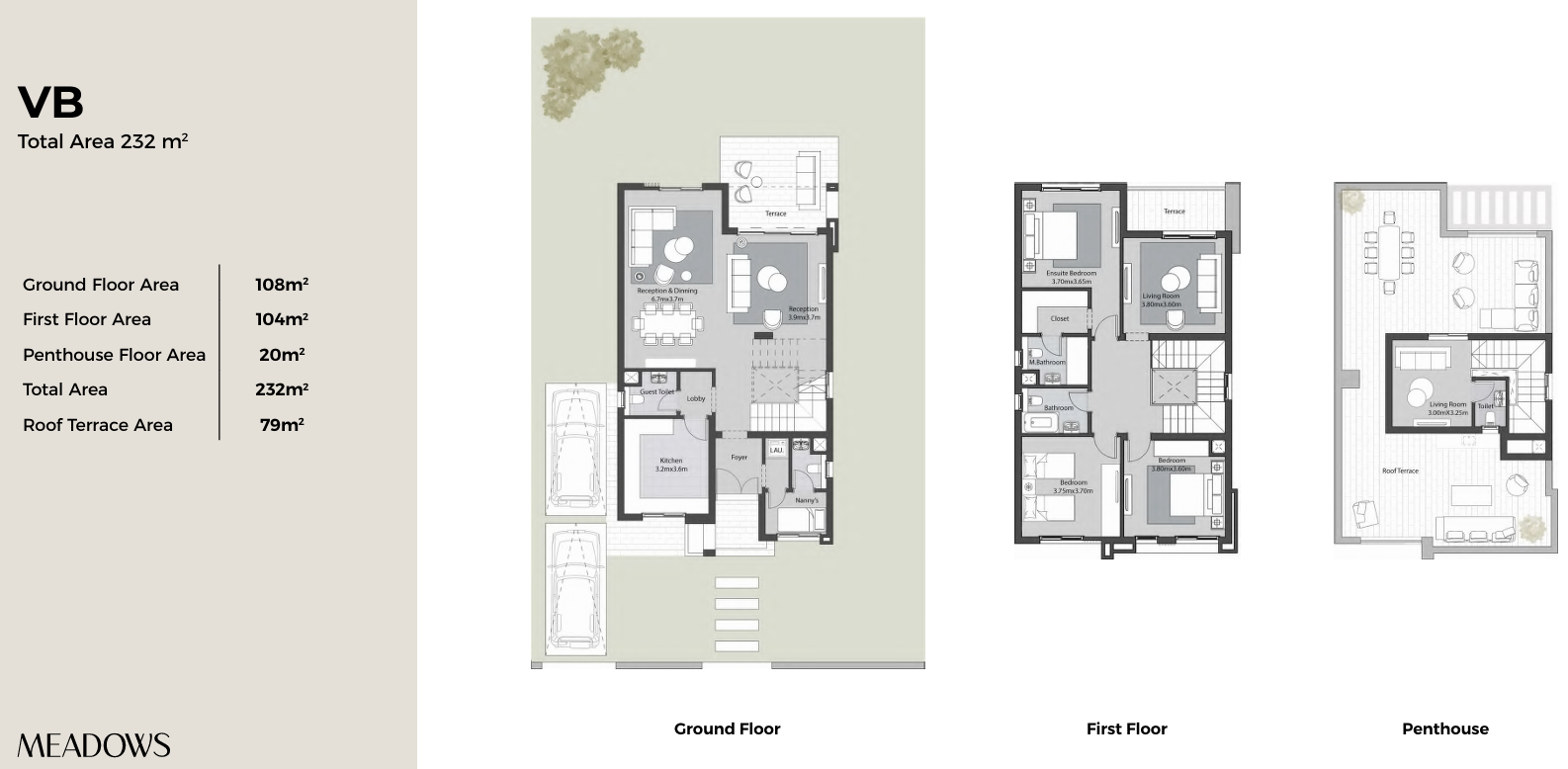 Floor plan for villa at SODIC East