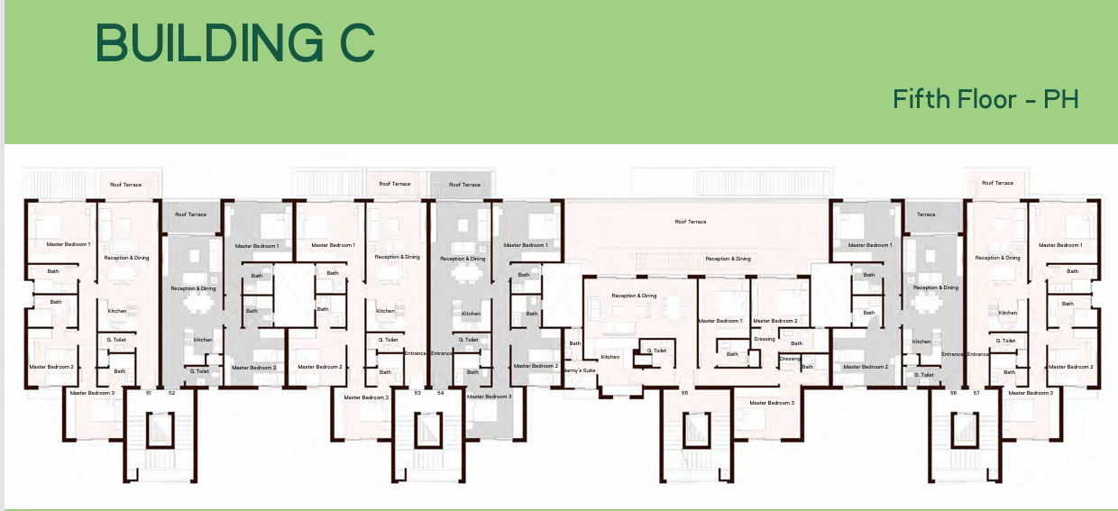 Floor plan for penthouse at Golf Views