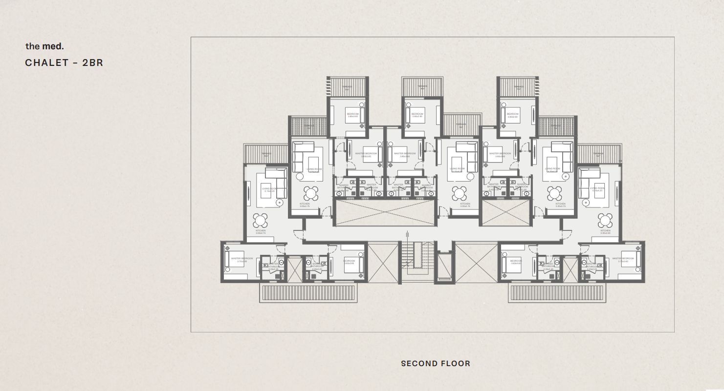 Floor plan for chalet at The Med