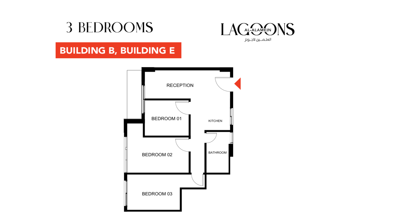 Floor plan for apartment at Lagoons Al Alamin