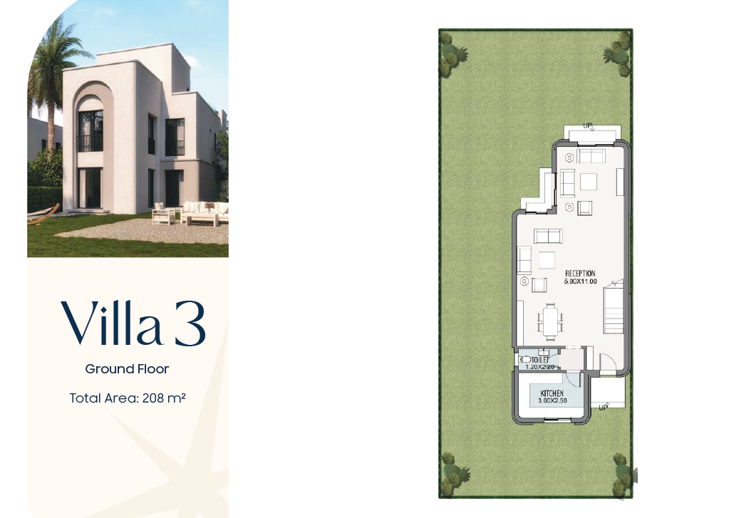 Floor plan for villa at Talala