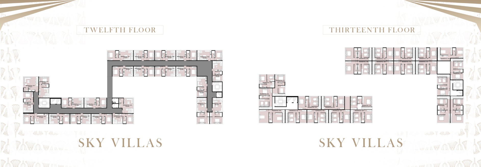 Floor plan for duplex at Central Iconic Tower Hotel and Residence