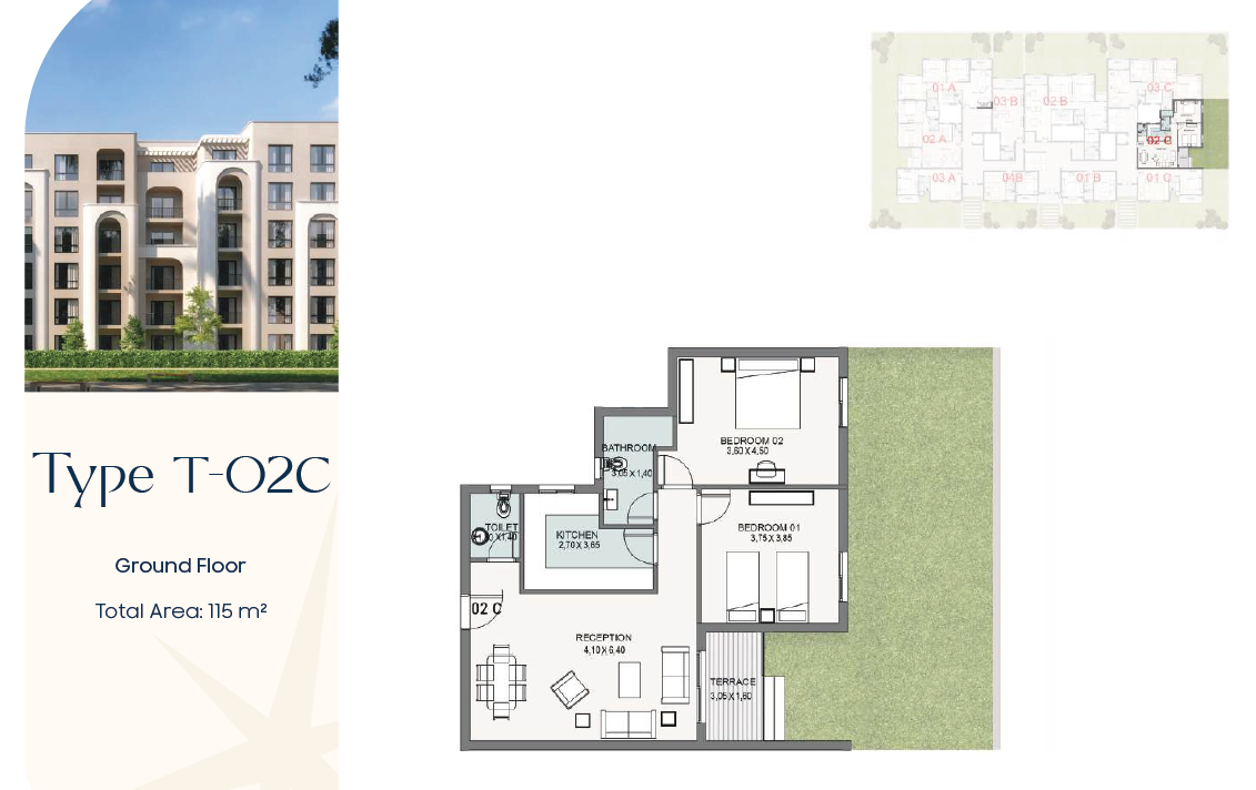 Floor plan for apartment at Talala