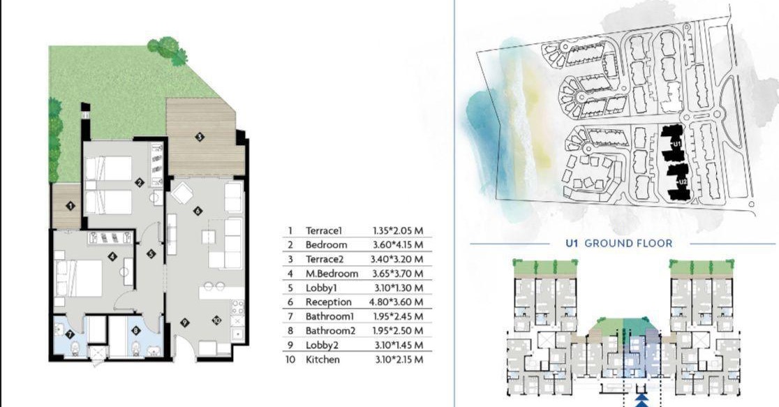 Floor plan for chalet at Boho El Sokhna