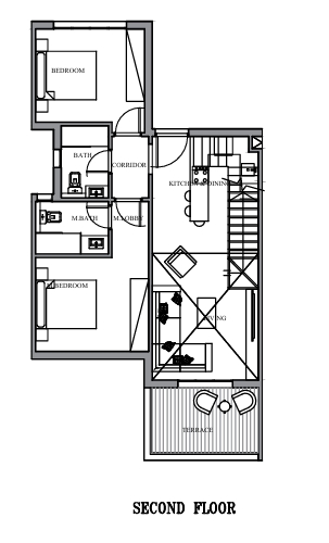 Floor plan for penthouse at Plage