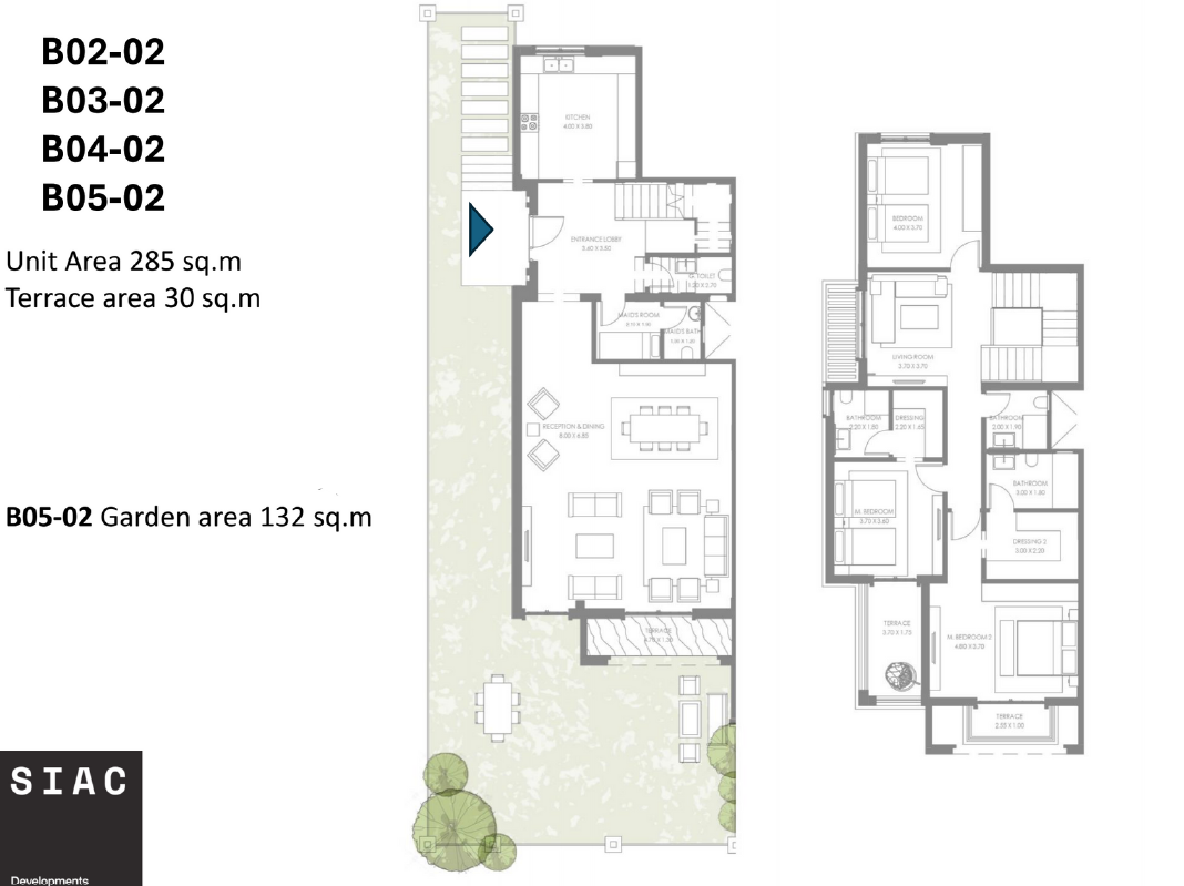 Floor plan for duplex at Rewaya