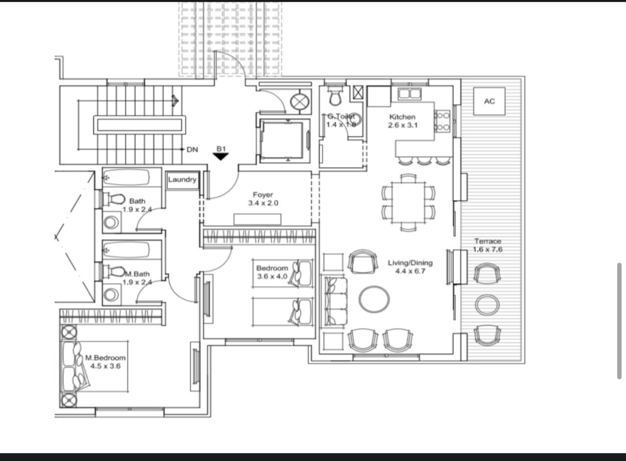 Floor plan for apartment at DISTRICT 5