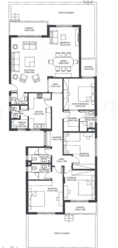 Floor plan for apartment at Hyde Park