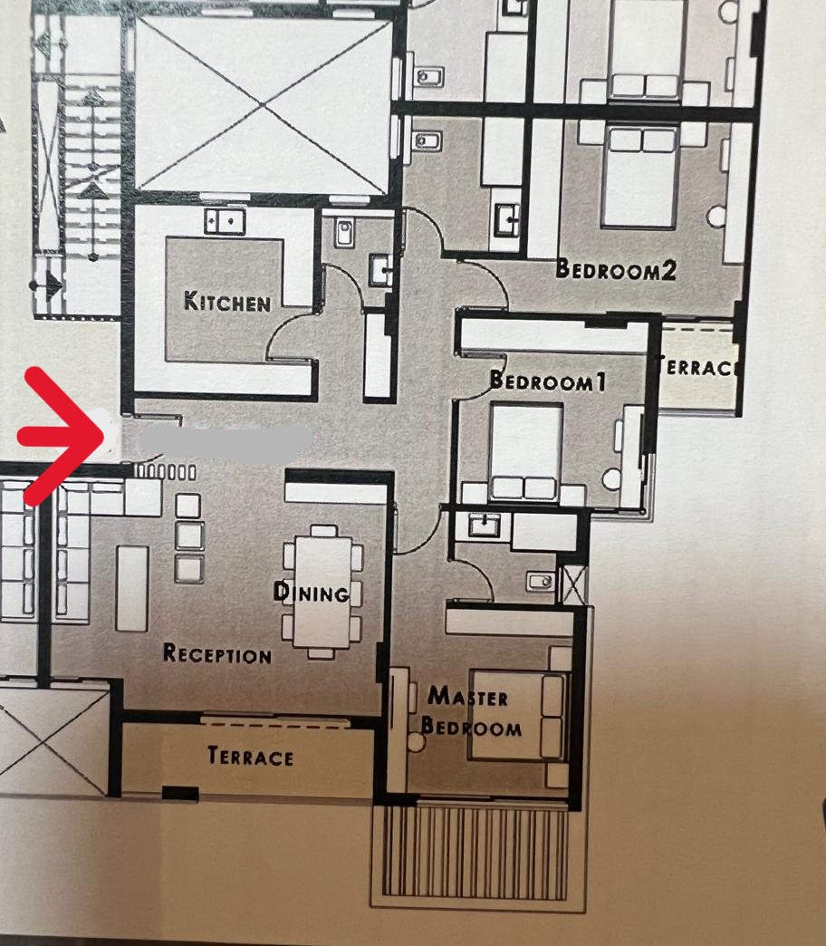 Floor plan for apartment at Palm Hills New Cairo