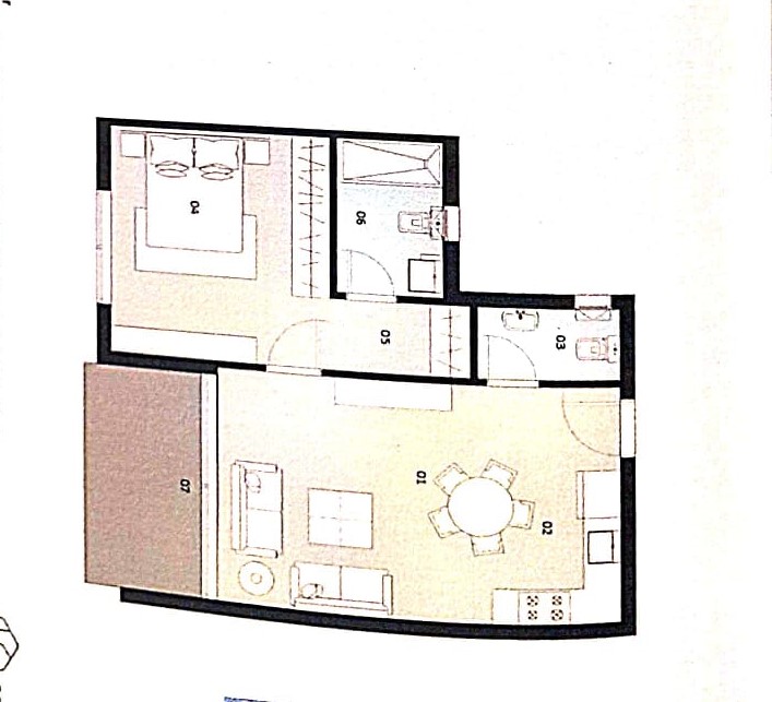 Floor plan for apartment at Red