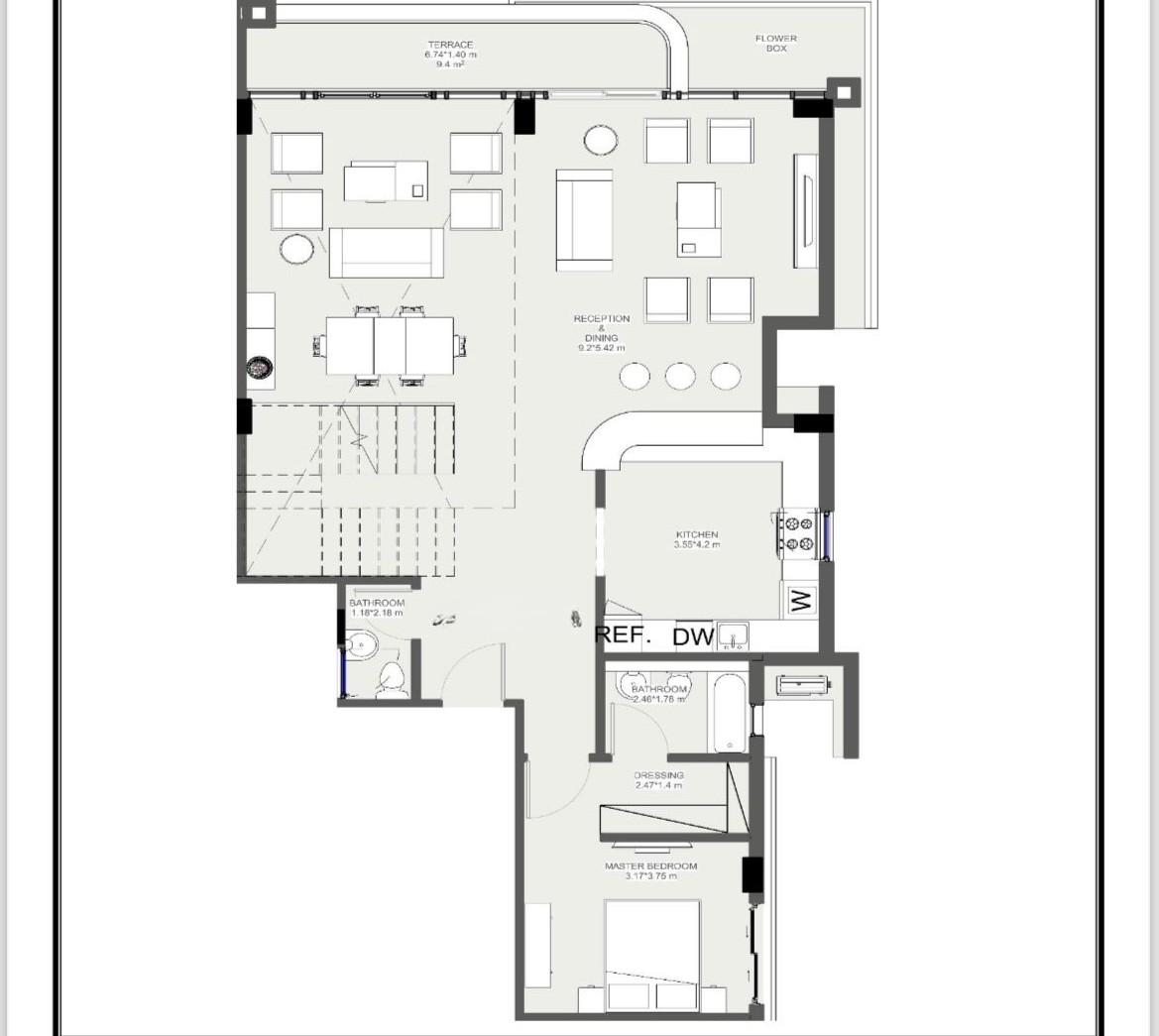 Floor plan for duplex at Lumia Residence- New Capital