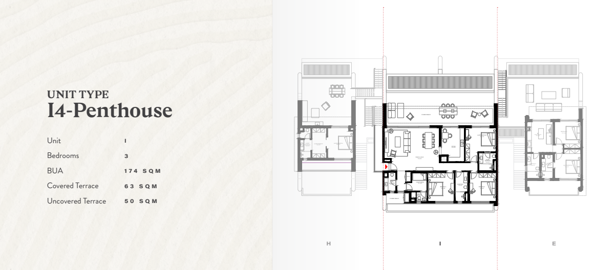 Floor plan for villa at R6-Bougainvillea