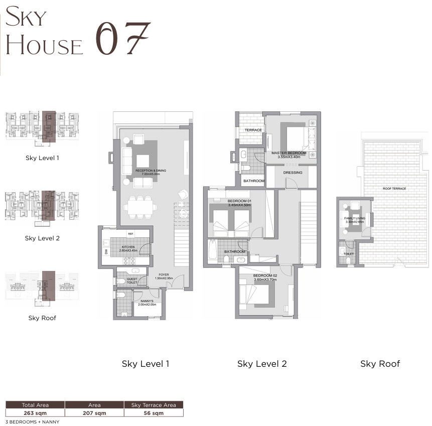Floor plan for duplex at Karmell New Zayed