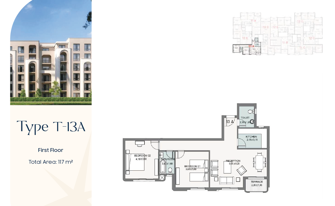 Floor plan for apartment at Talala