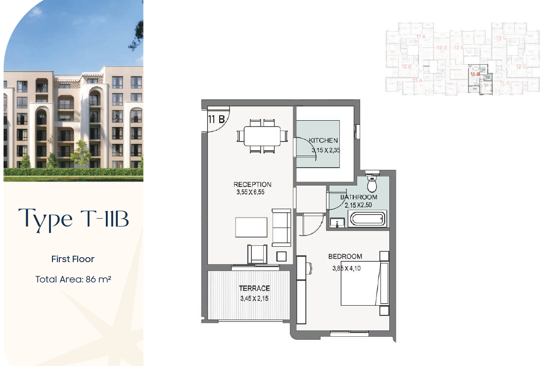 Floor plan for apartment at Talala