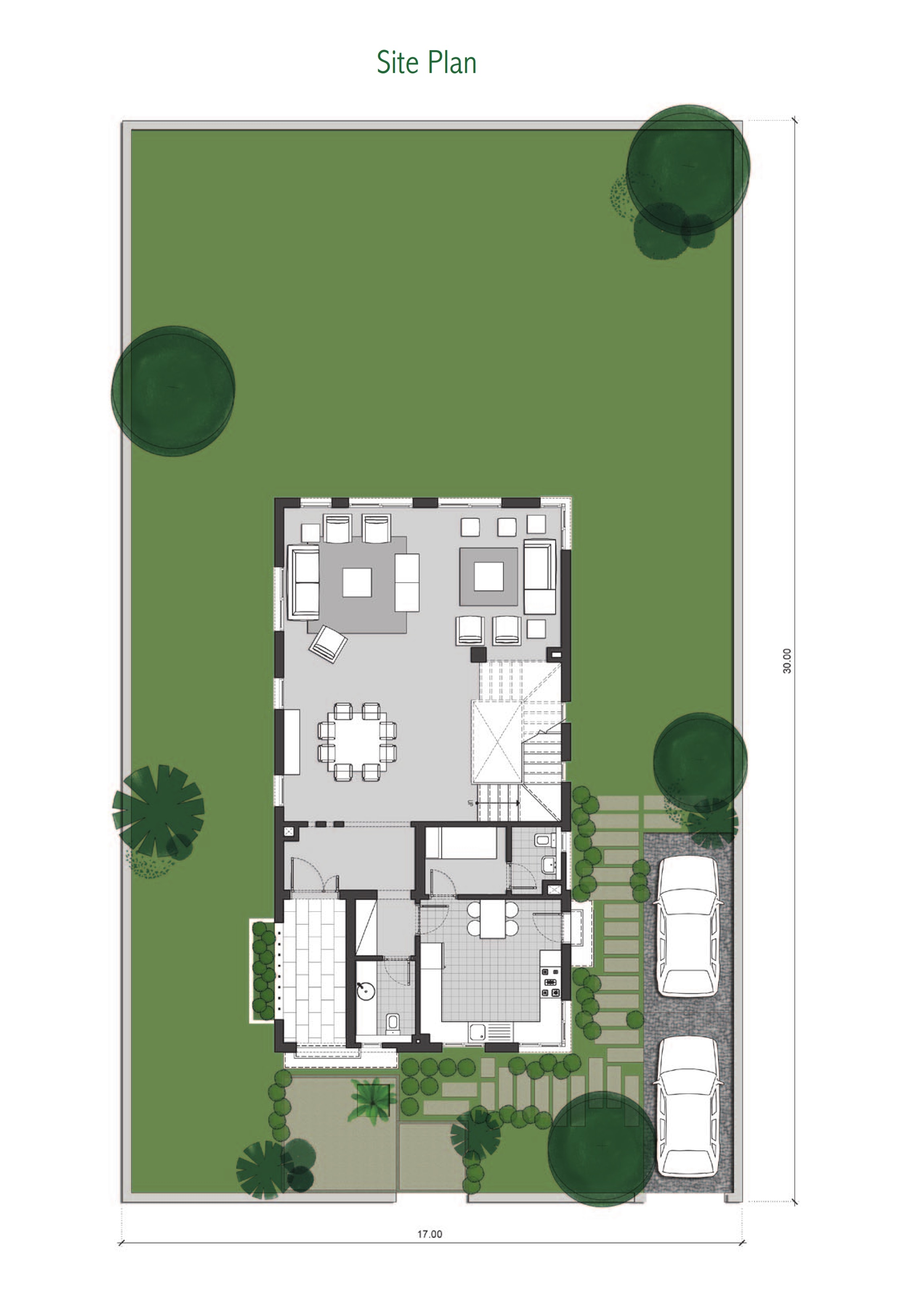 Floor plan for villa at Villette
