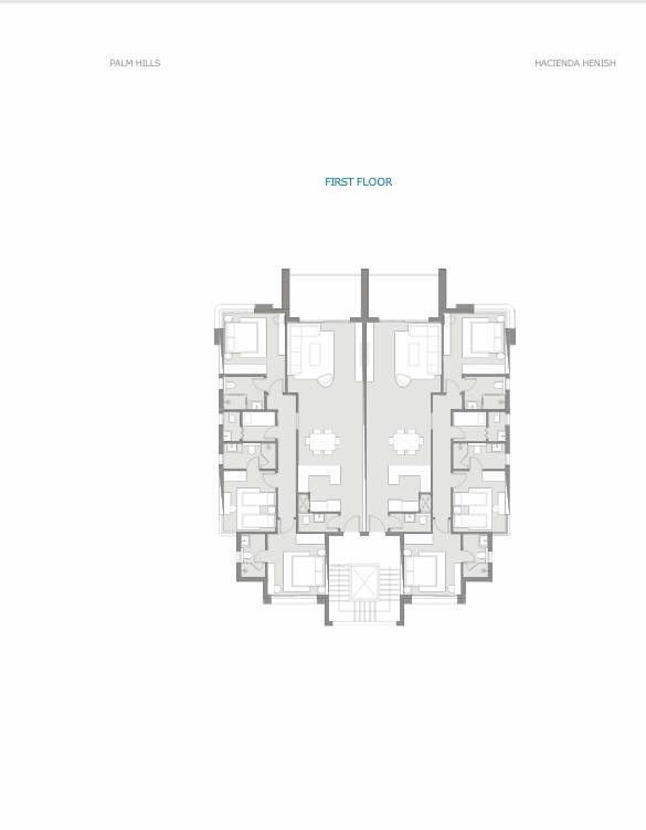 Floor plan for townhouse at Hacienda Heneish