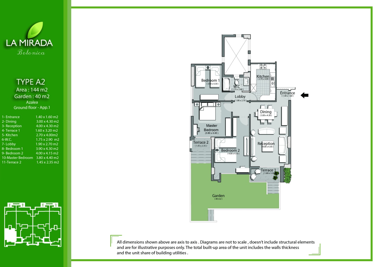 Floor plan for apartment at La Mirada