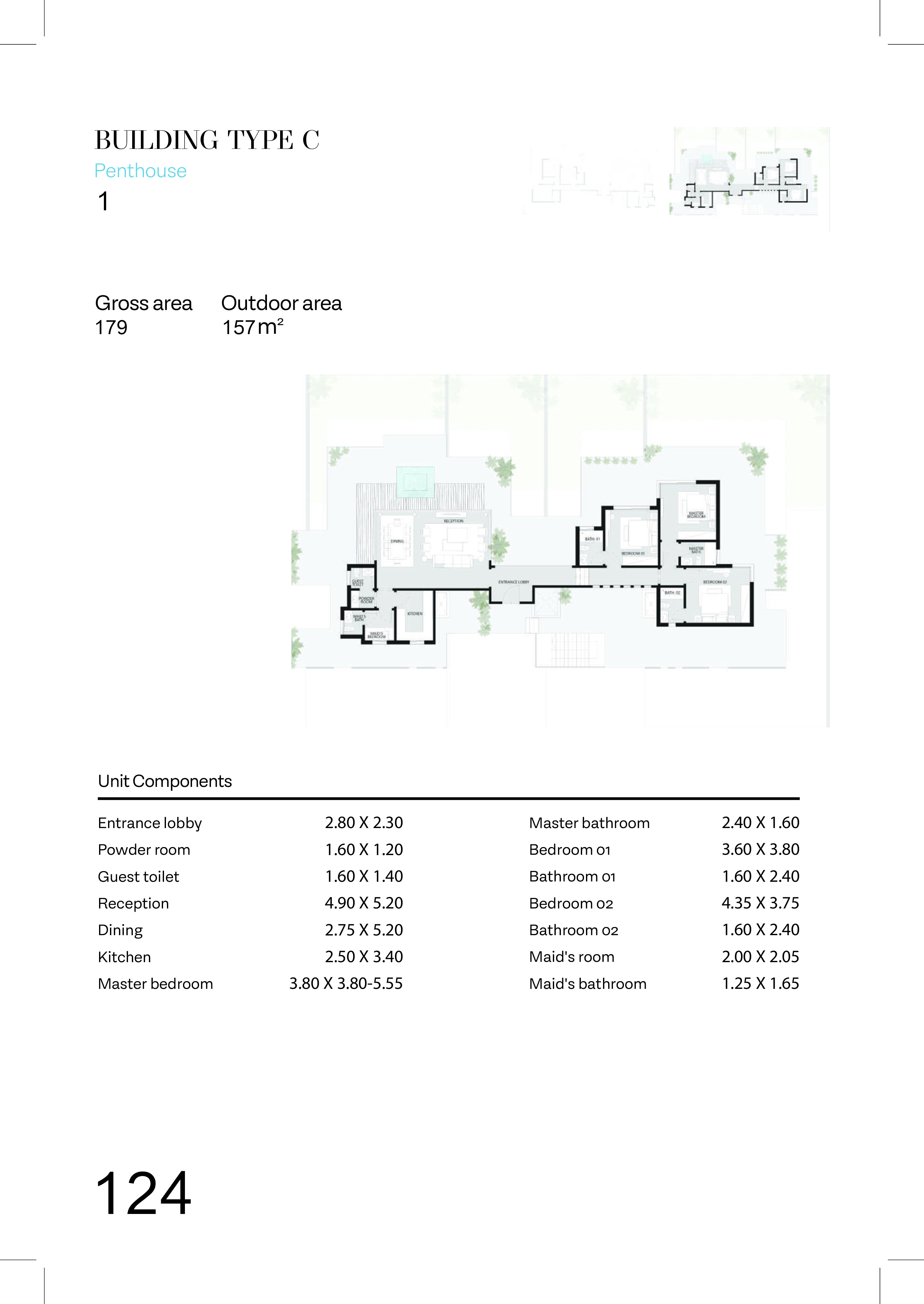 Floor plan for apartment at The Waterway North Coast-Phase Two