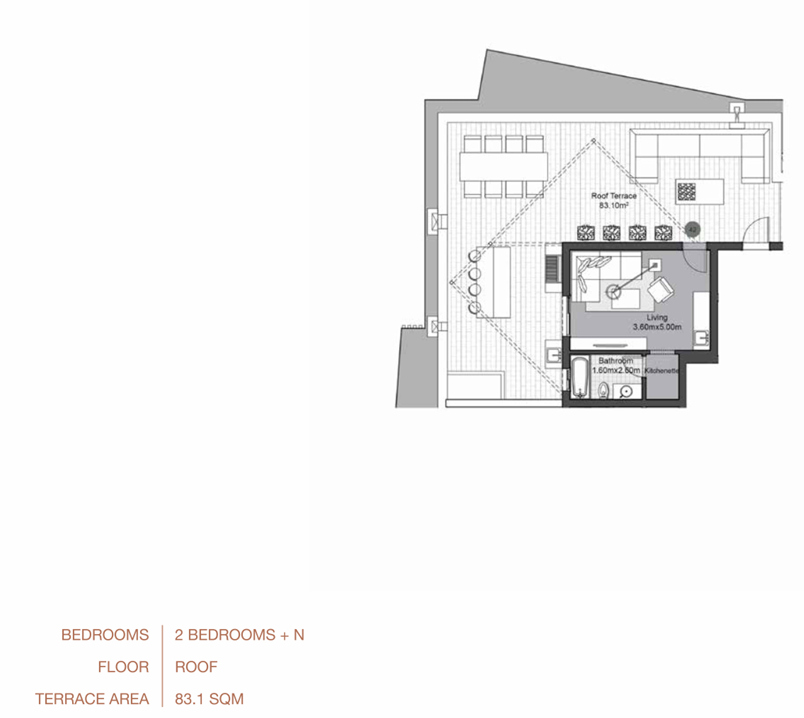Floor plan for apartment at V Residences By Villette