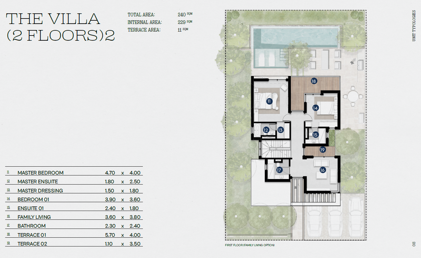 Floor plan for villa at The Solos - Solana