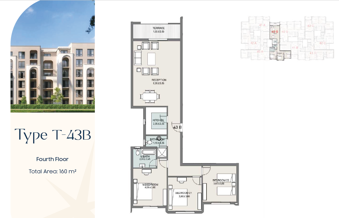 Floor plan for apartment at Talala