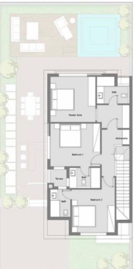 Floor plan for villa at Badya