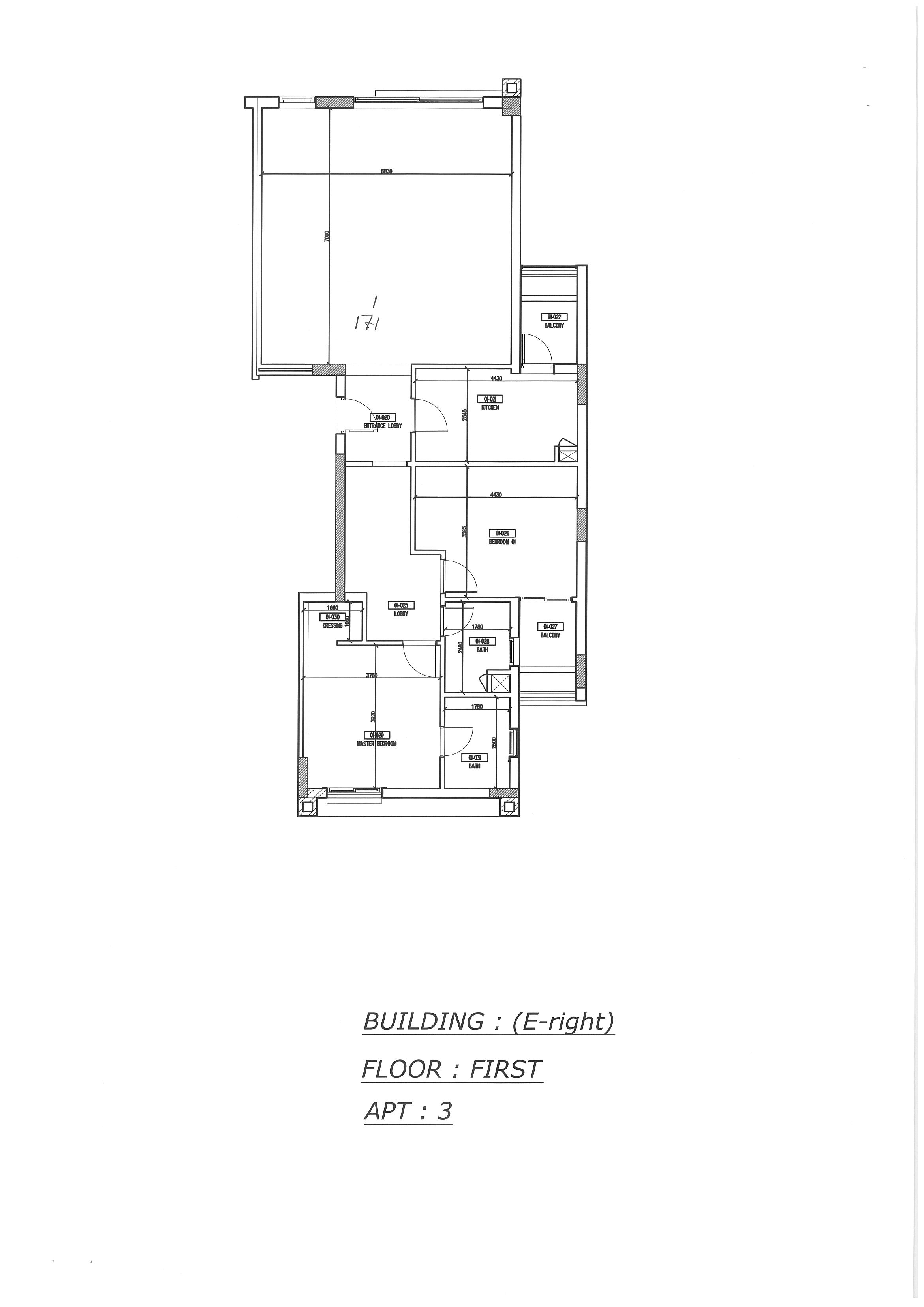 Floor plan for apartment at W signature