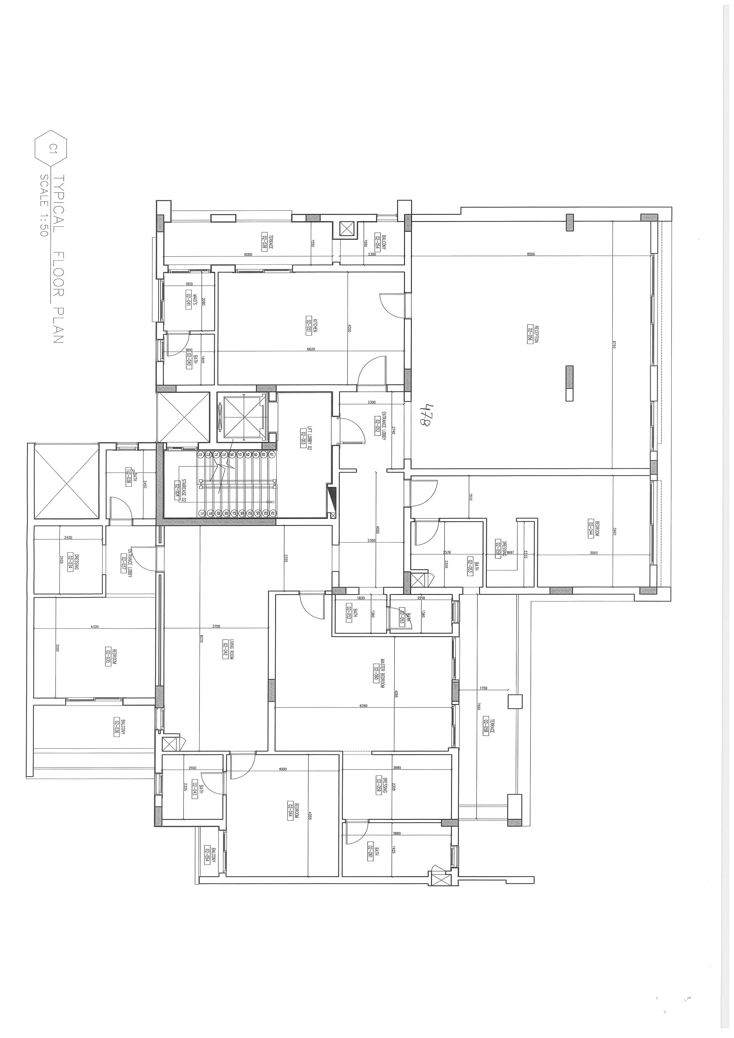 Floor plan for apartment at W signature