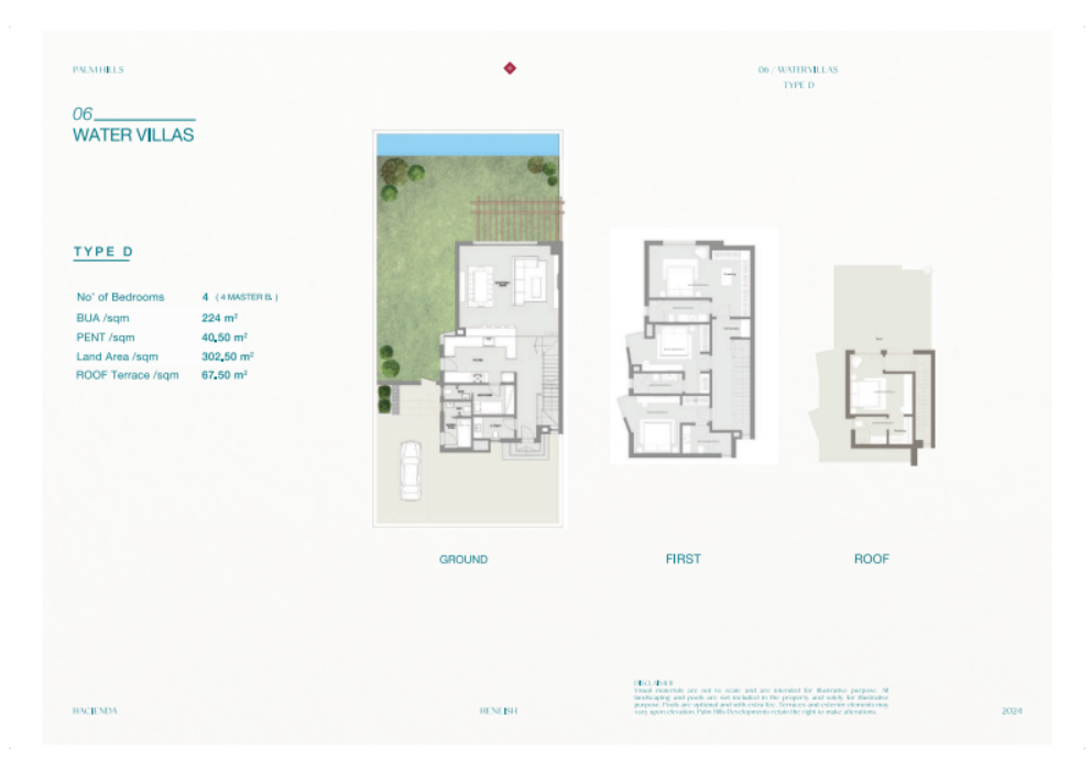 Floor plan for villa at Hacienda Heneish