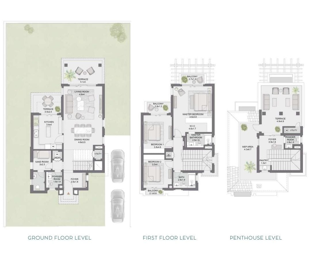 Floor plan for villa at Belle Vie