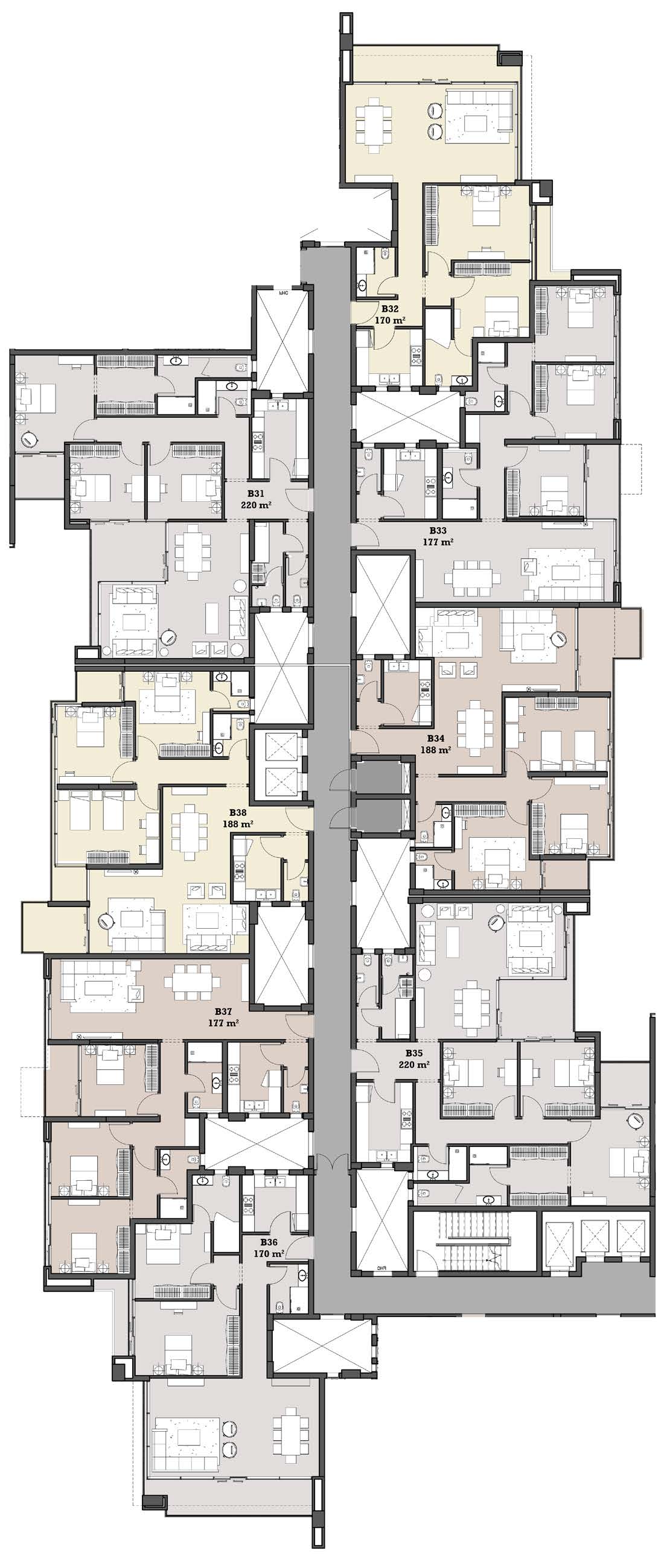 Floor plan for apartment at The View Waterway