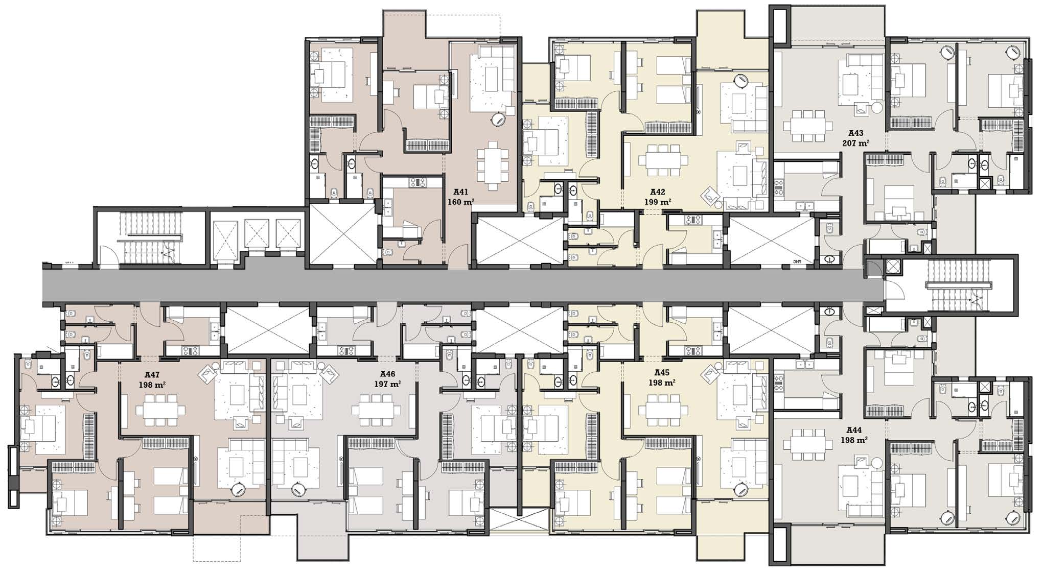 Floor plan for apartment at The View Waterway