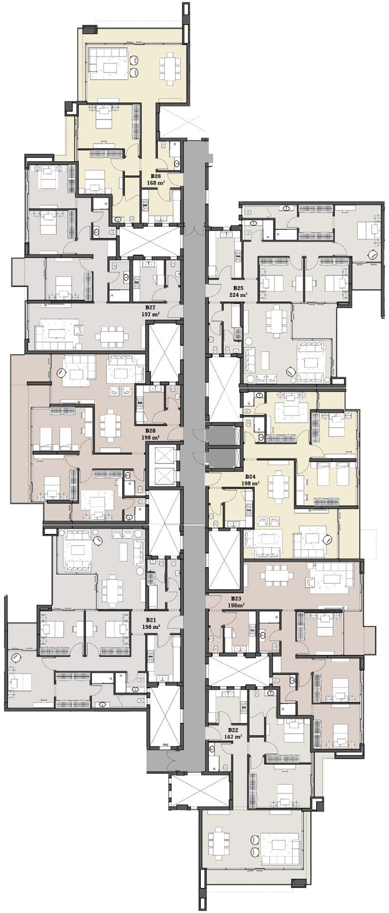 Floor plan for apartment at The View Waterway