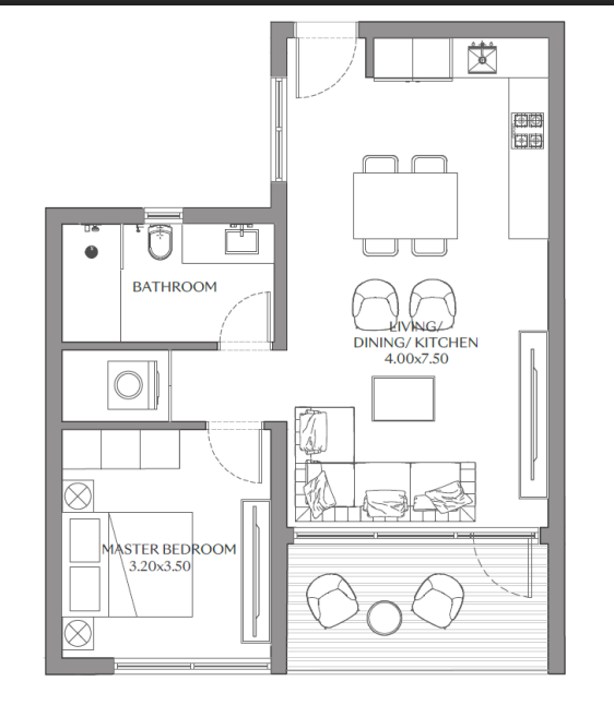 Floor plan for apartment at June